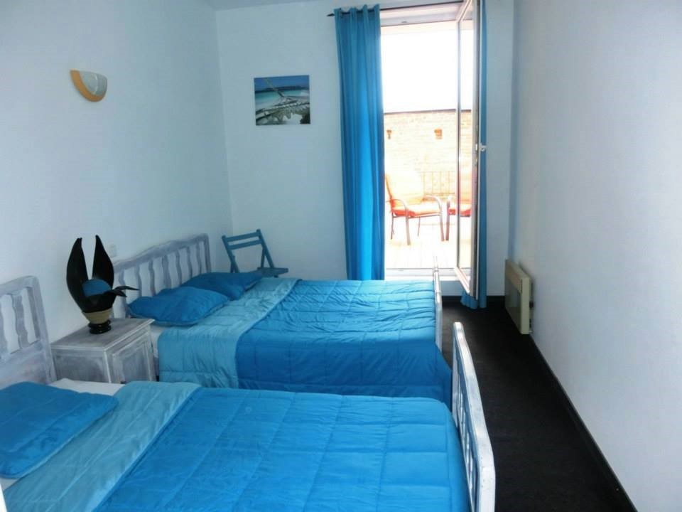 La seconde chambre de l'appartement Sloepen 2, à La Panne