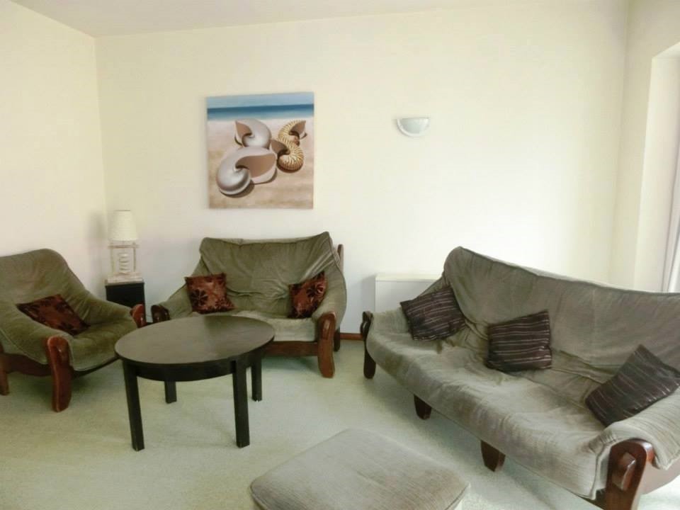 Le salon de l'appartement Sloepen 3, à La Panne